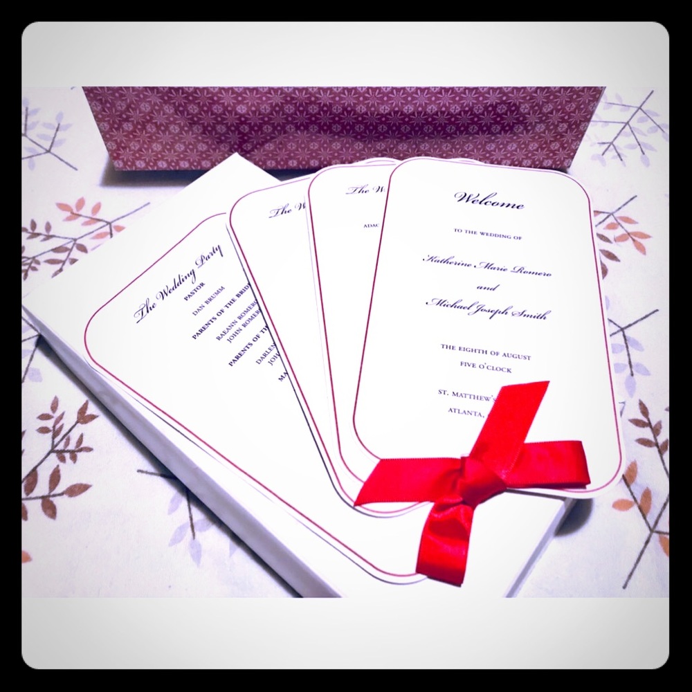 👛 40-Count DIY Printable Wedding Program Kit